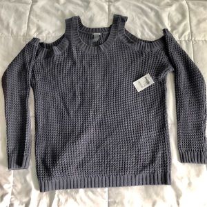 Gray off the shoulder sweater